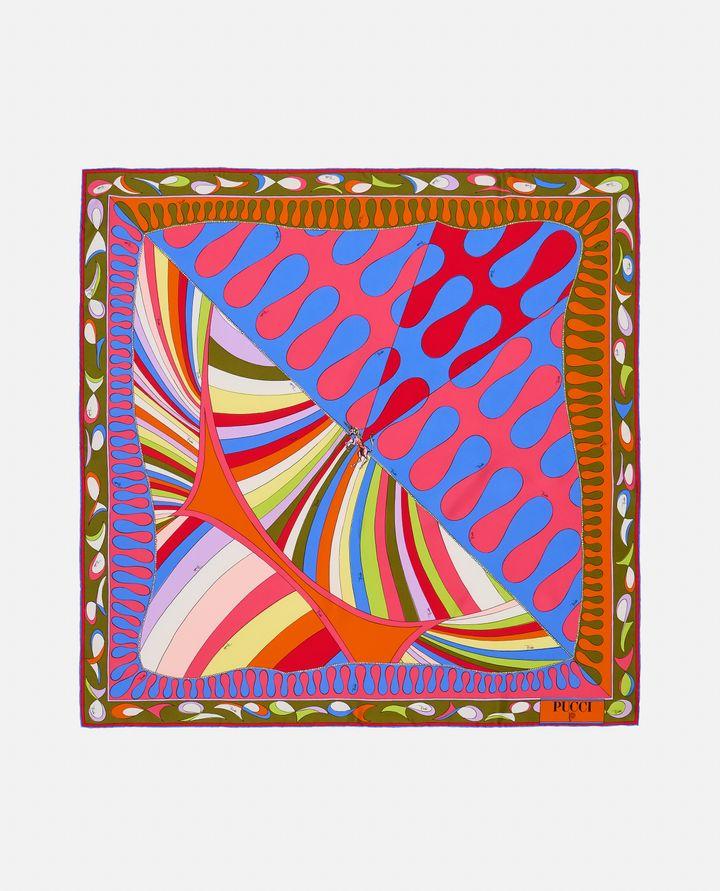 Emilio Pucci 90X90 FOULARD IN TWILL DI SETA Black Friday Prezzi