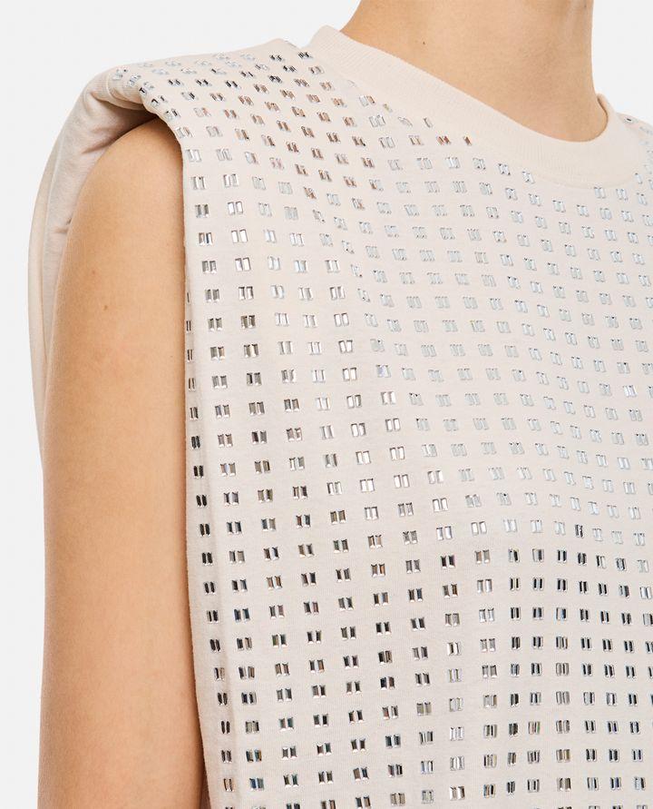 Golden Goose T-SHIRT CON CRISTALLI CON SPALLE IMBOTTITE Fino Al -60%