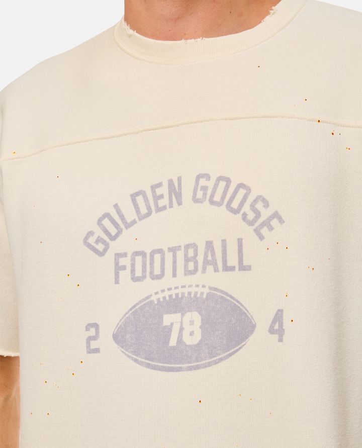 Golden Goose T-SHIRT IN COTONE STAMPA FOOTBALL Offerta speciale