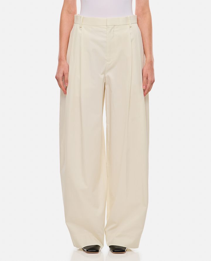 Bottega Veneta PANTALONI IN COTONE A GAMBA LARGA
