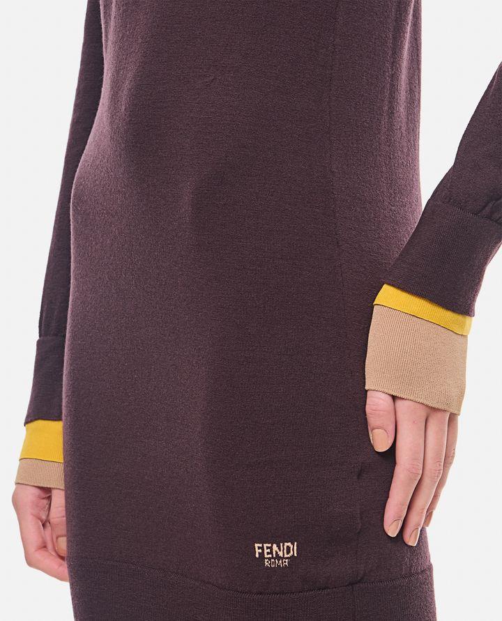 Fendi ABITO CORTO CON PROFILI COLORATI A STRATI Comprare a buon mercato