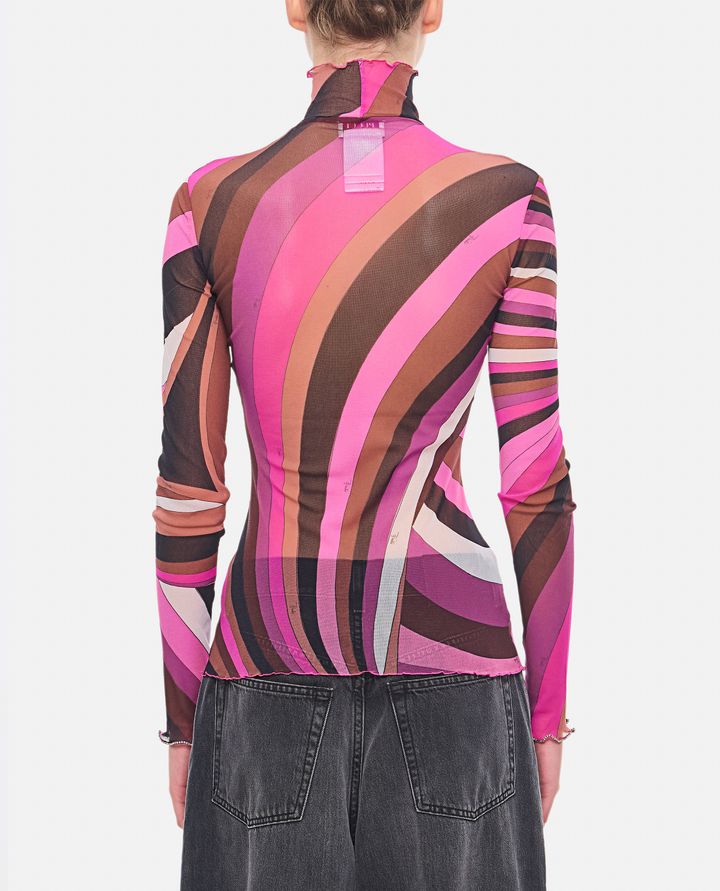 Emilio Pucci T-SHIRT MANICA LUNGA IN TULLE Vendite stagionali