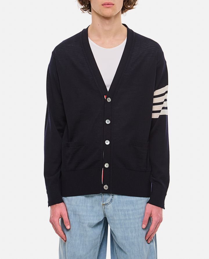 Thom Browne CARDIGAN CLASSICO SCOLLO A V