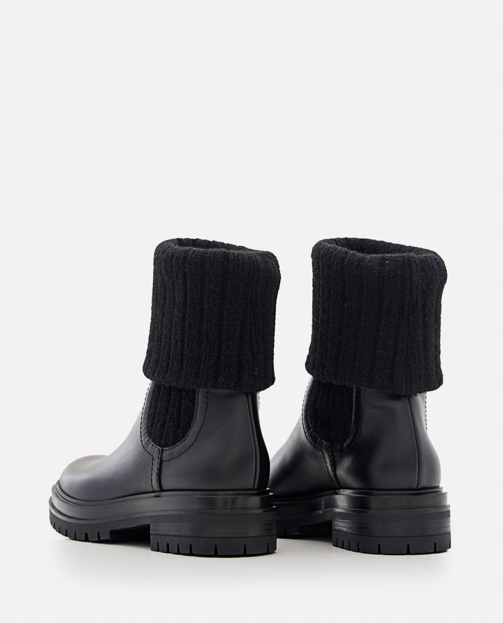 Gianvito Rossi STIVALETTI IN PELLE E MAGLIA Super sconto