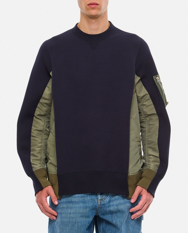 Sacai FELPA GIROCOLLO COTONE E NYLON Pezzi Unici