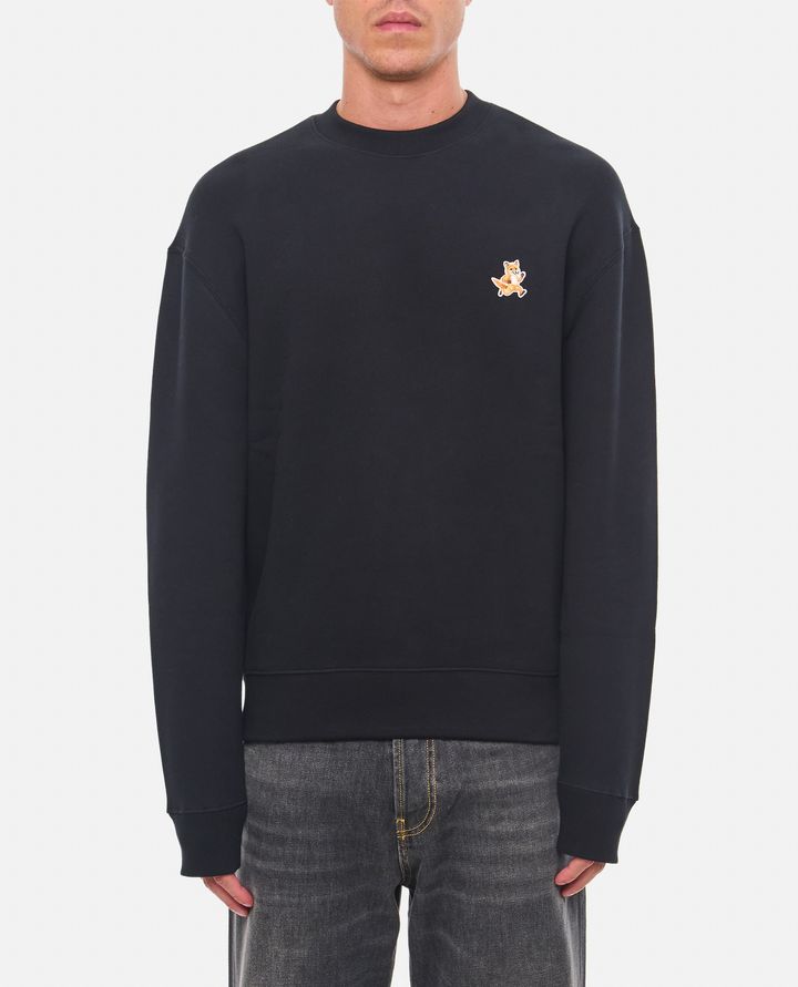 Maison Kitsuné FELPA GIROCOLLO CON PATCH