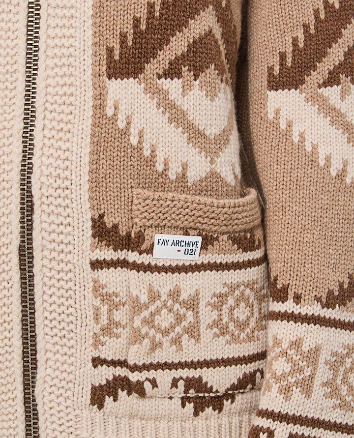 Fay CARDIGAN JACKET NAVAJO ARCHIVE Vendite stagionali