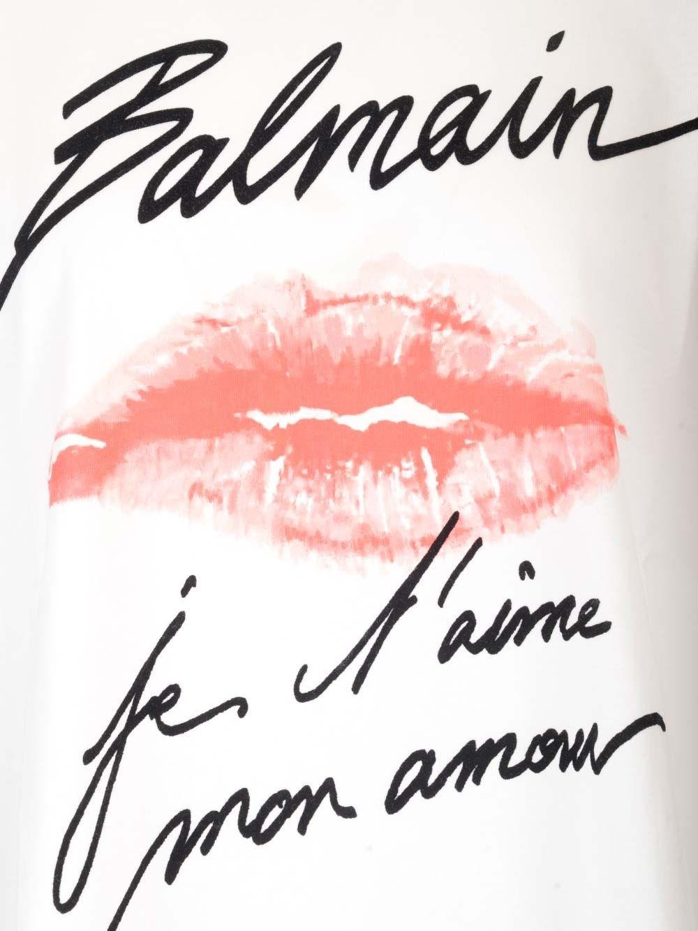 Al Duca D'Aosta Balmain T-shirt "Je t'aime" Qualità Garantita