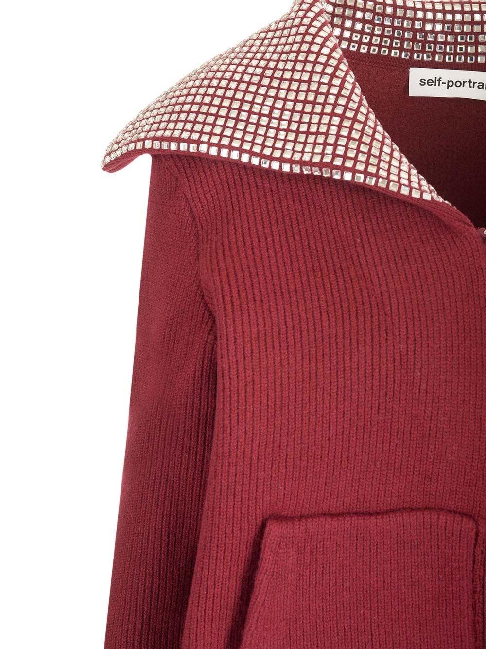 Al Duca D'Aosta Self-portrait Cardigan con collo oversize Trasporto libero internazionale