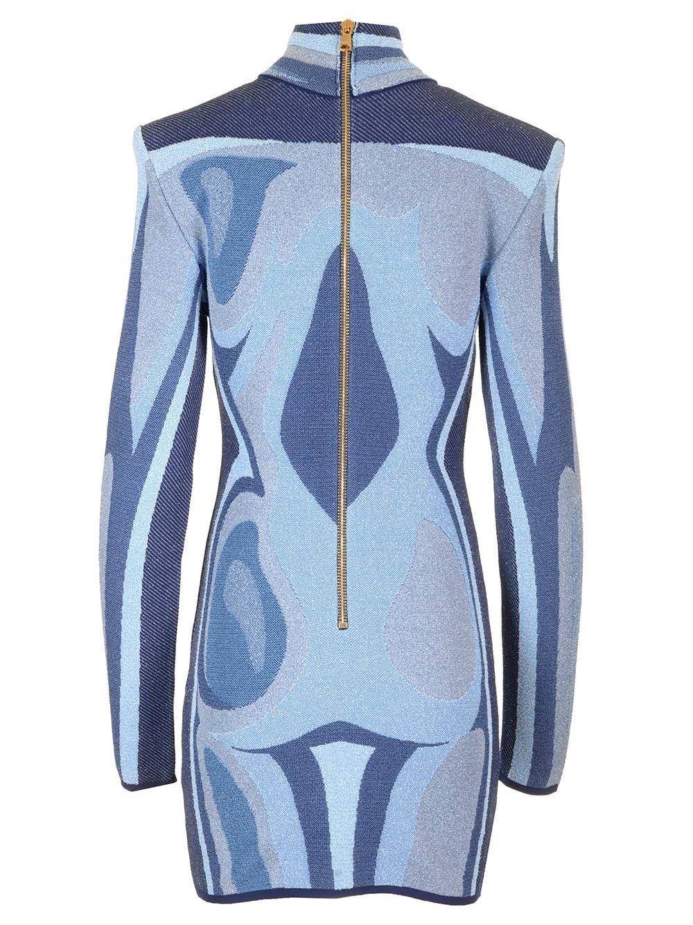 Al Duca D'Aosta Balmain Mini abito in maglia jacquard Sconto