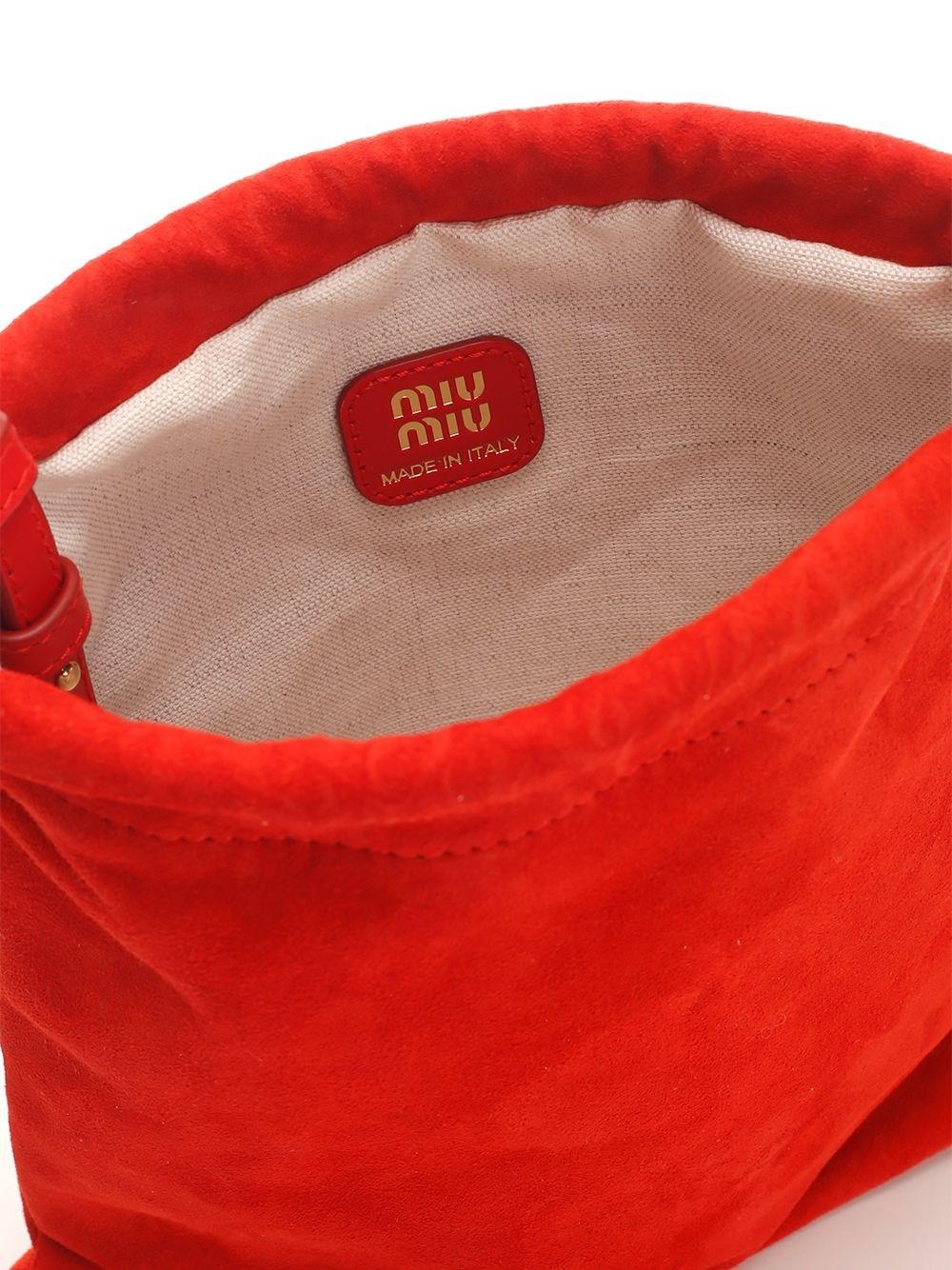 Al Duca D'Aosta Miu Miu Pouch in pelle scamosciata Acquista Ora