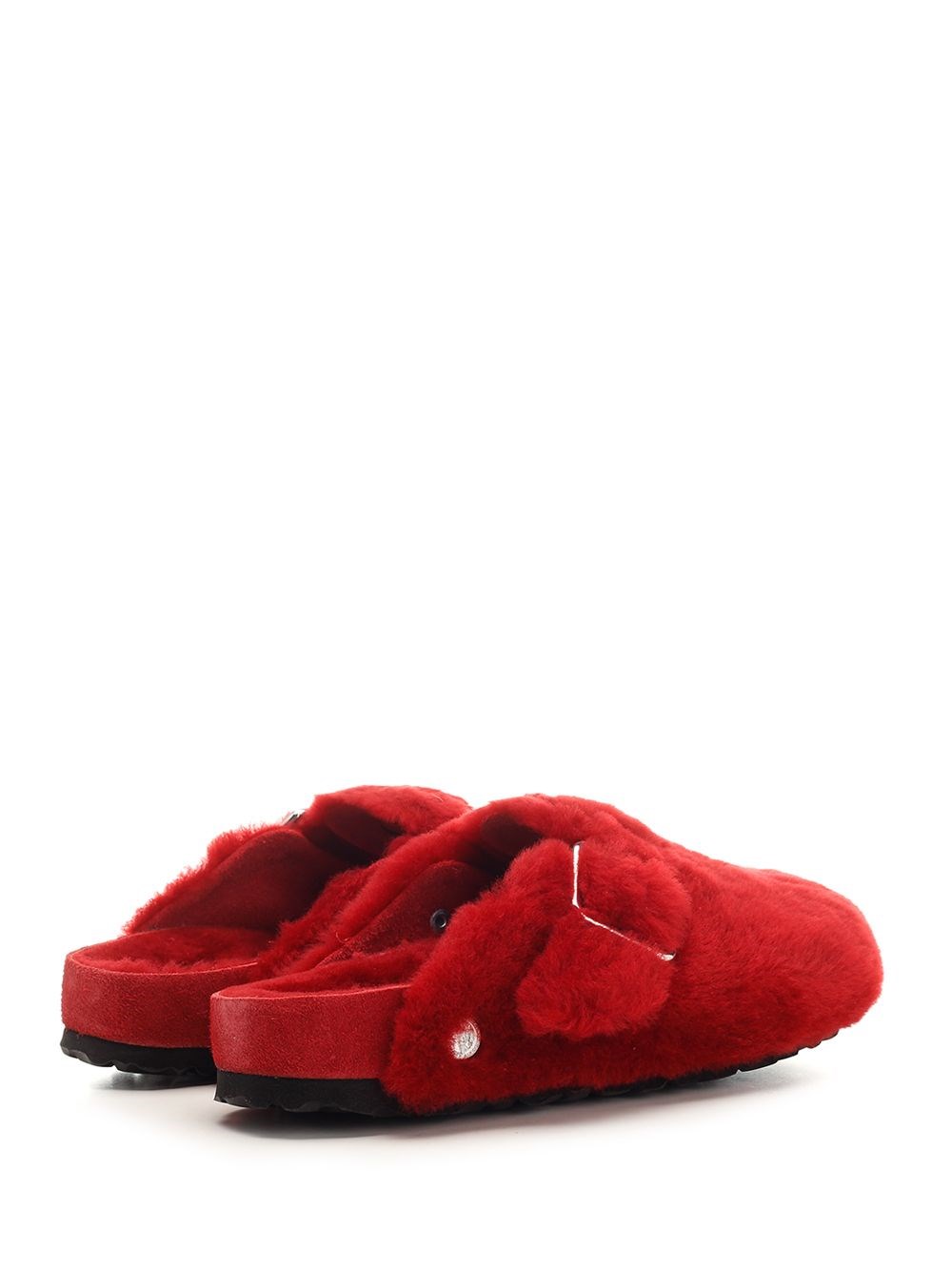 Al Duca D'Aosta Birkenstock 1774 Sabot "Boston" in shearling rosso Promozione Limitata