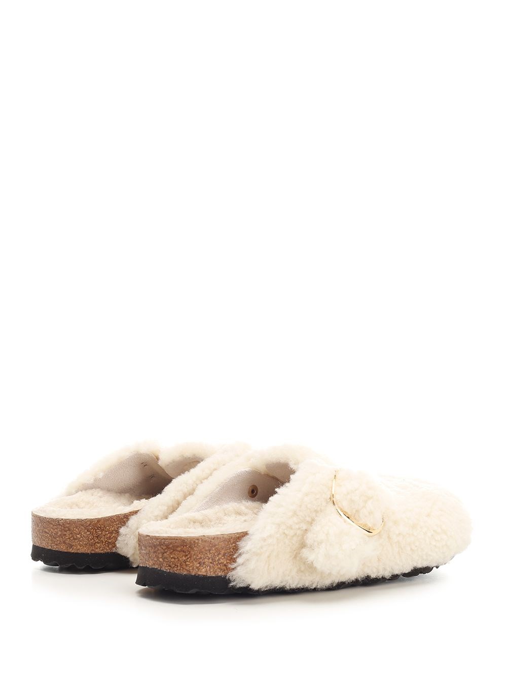 Al Duca D'Aosta Birkenstock Slipper "Boston Big Buckle" in shearling Affare Del Giorno