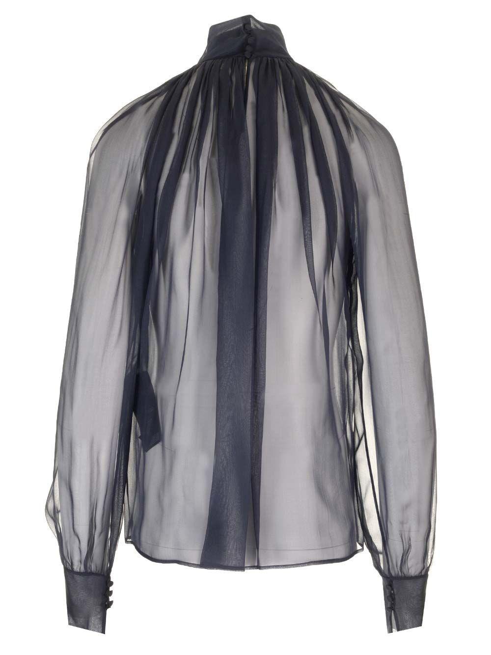 Al Duca D'Aosta Saint Laurent Blusa trasparente In Vendita