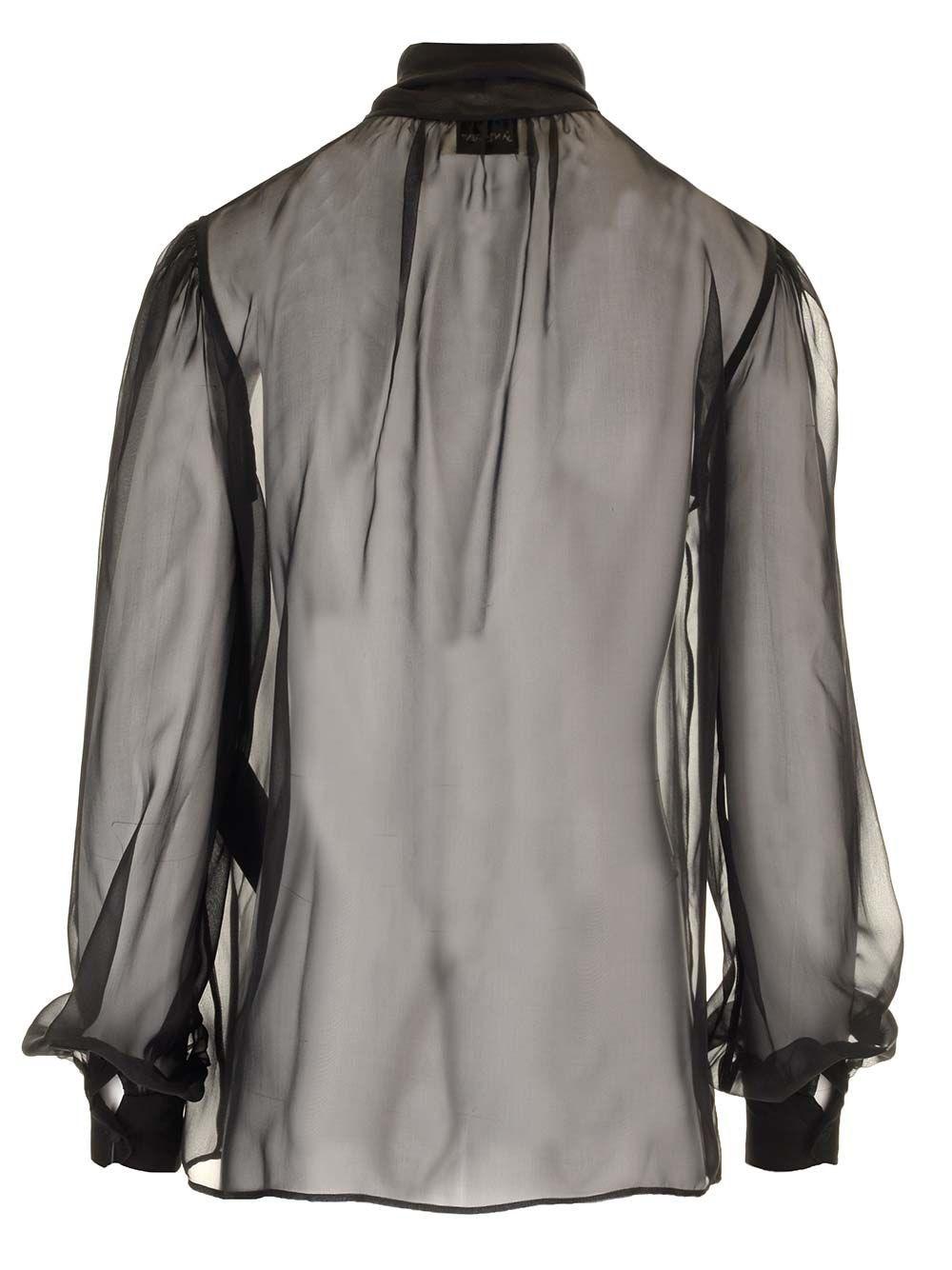 Al Duca D'Aosta Saint Laurent Blusa in mussola di seta Offerte