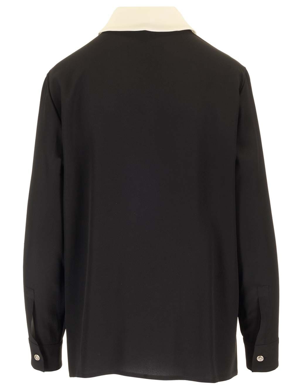 Al Duca D'Aosta Versace Blusa in crepe de chine Vendita Calda