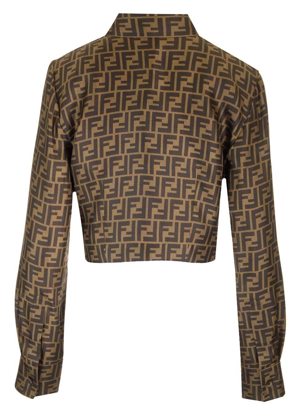 Al Duca D'Aosta Fendi Camicia corta in twill Saldi Di Fabbrica