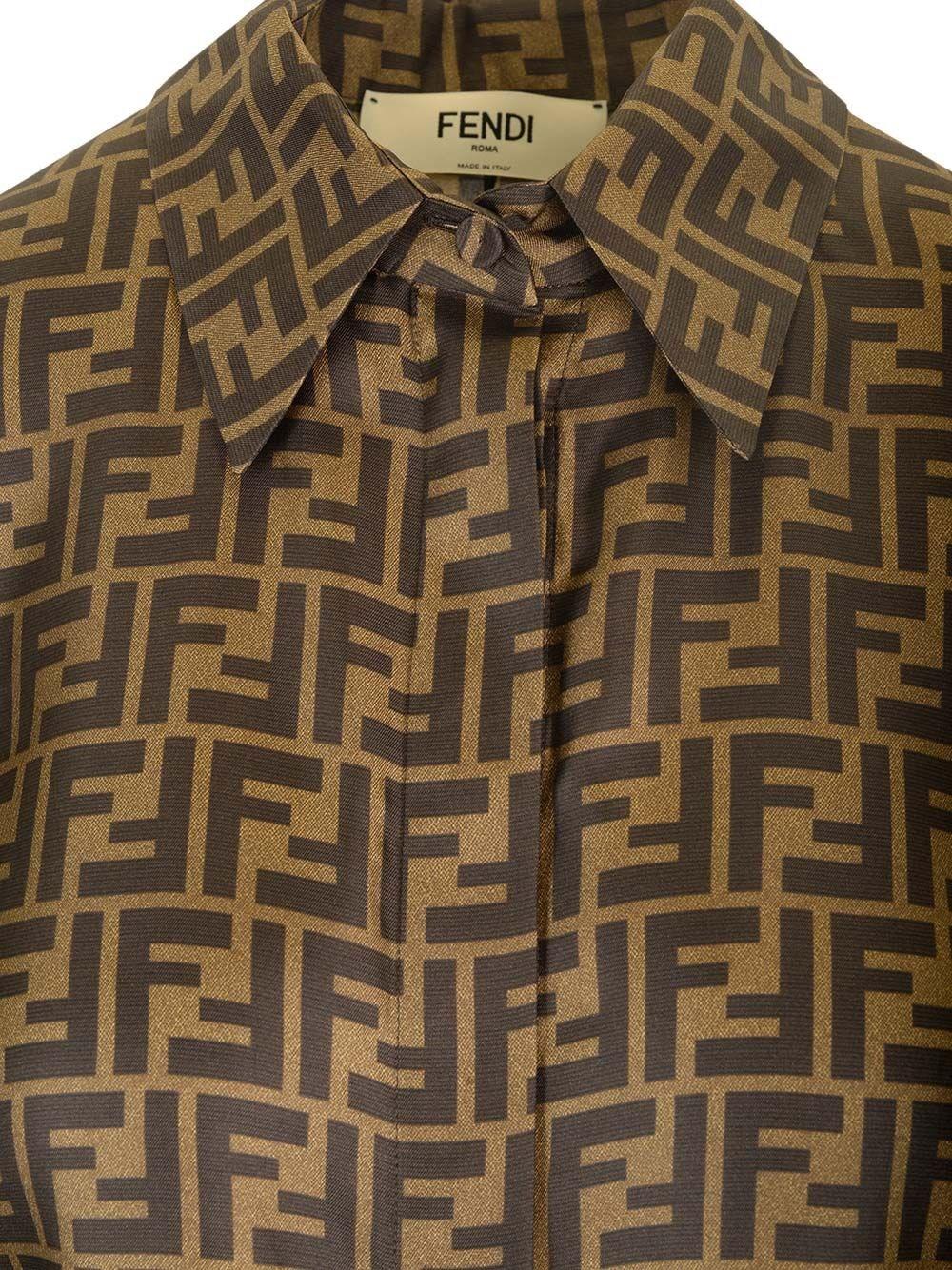 Al Duca D'Aosta Fendi Camicia corta in twill Saldi Di Fabbrica