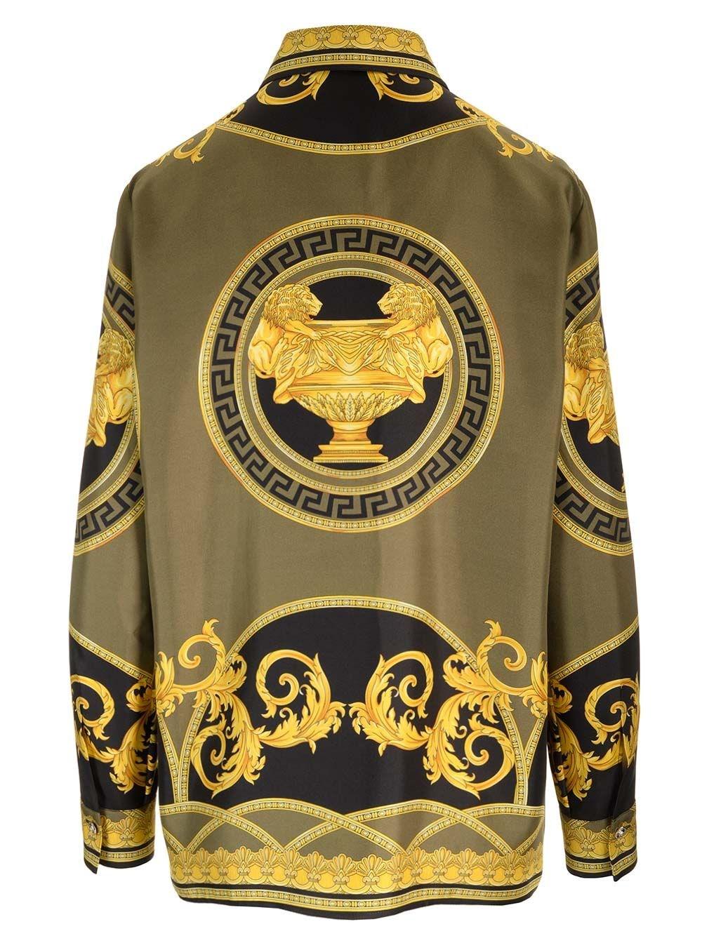 Al Duca D'Aosta Versace Camicia in twill di seta "Barocco" 2025