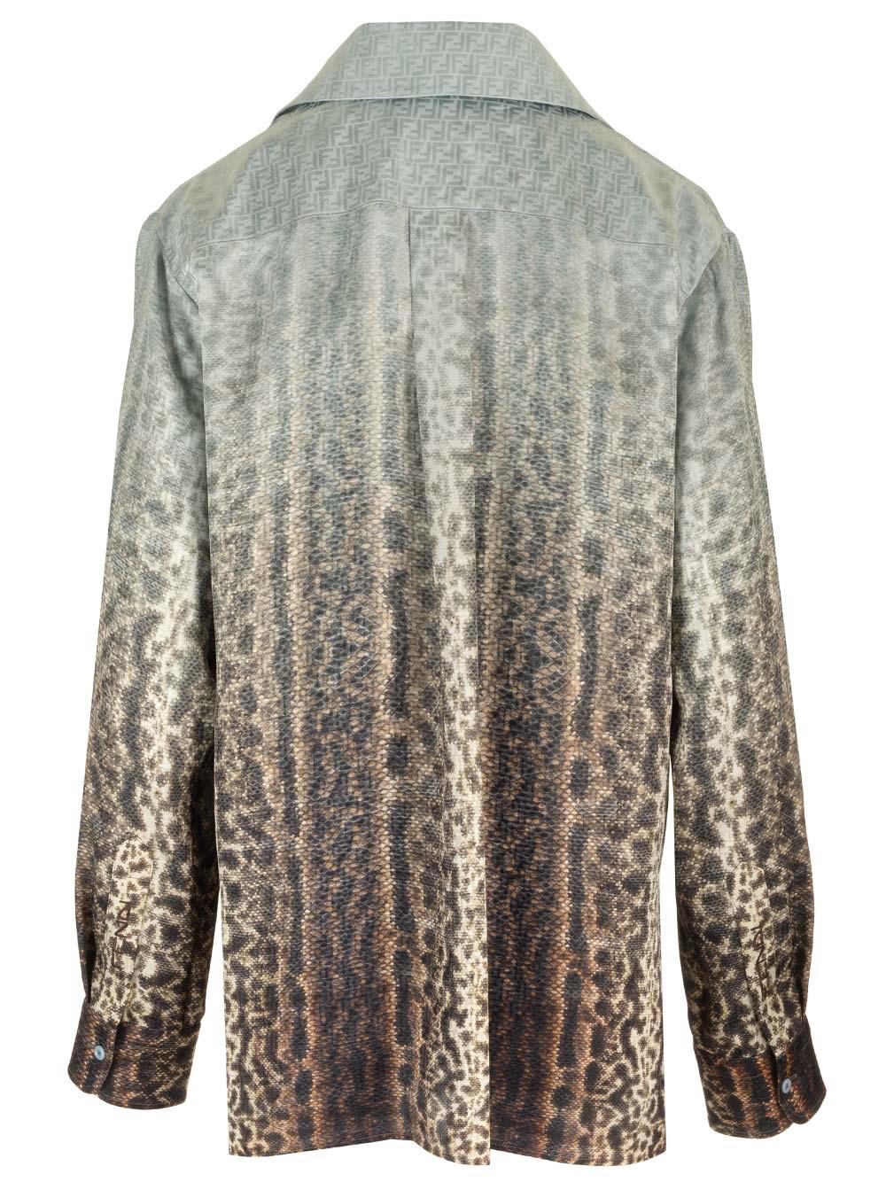 Al Duca D'Aosta Fendi Blusa in seta animalier Shopping Online