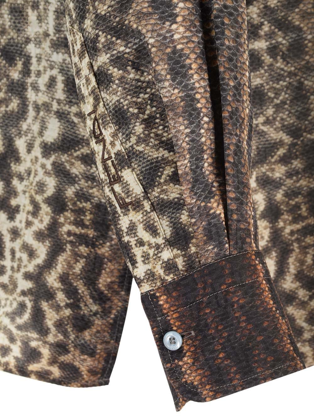 Al Duca D'Aosta Fendi Blusa in seta animalier Shopping Online