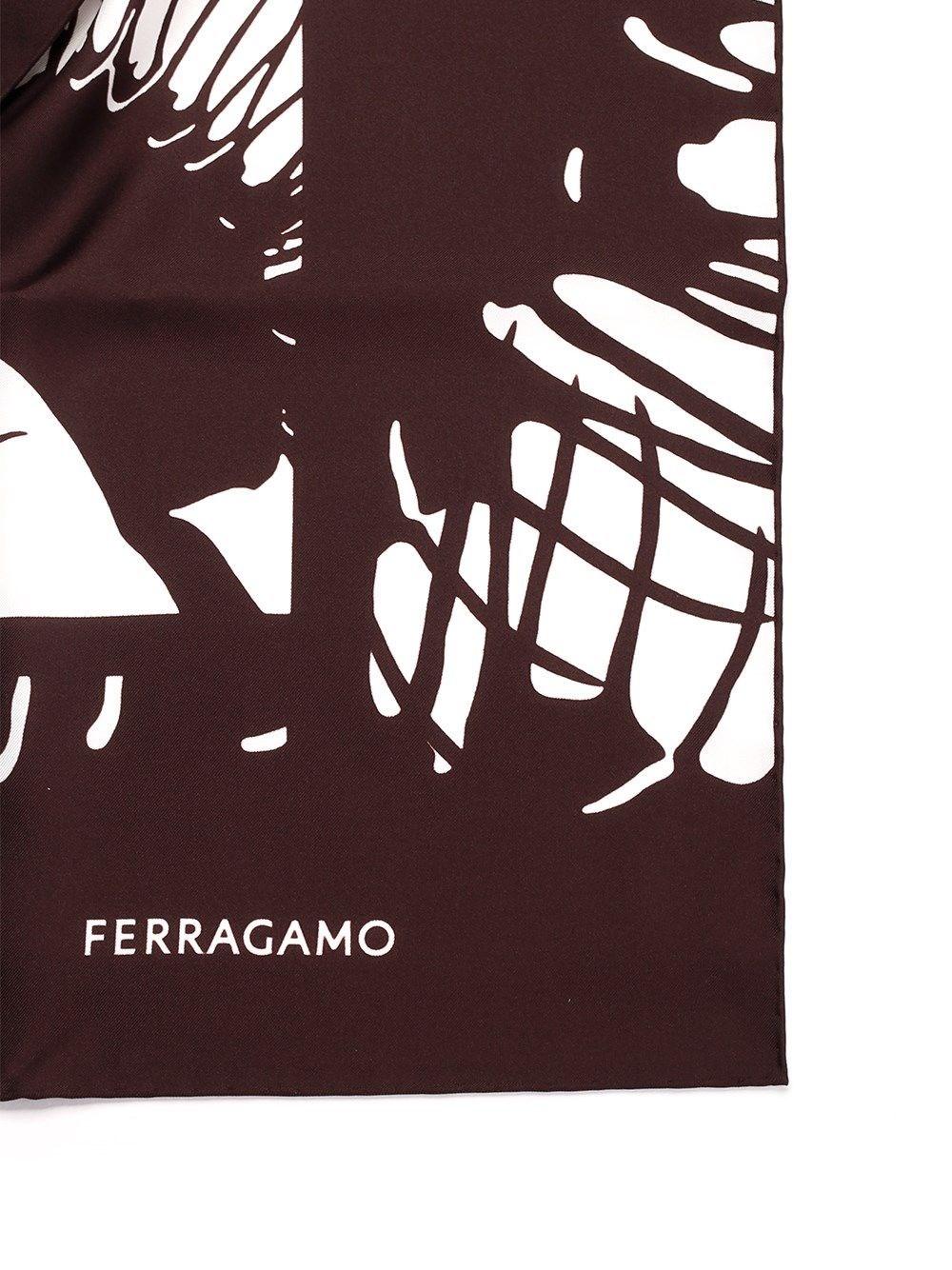Al Duca D'Aosta Ferragamo Foulard "Venus" marrone Novità