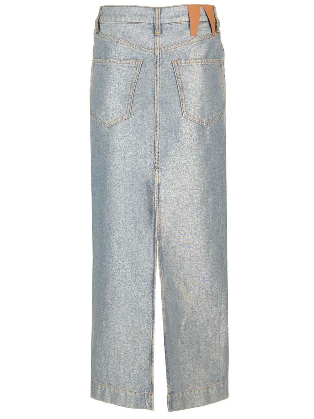 Al Duca D'Aosta Darkpark Gonna denim lurex Sconto