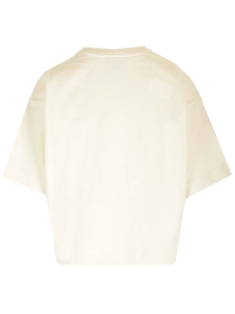 Al Duca D'Aosta Autry T-shirt cropped avorio In Saldo
