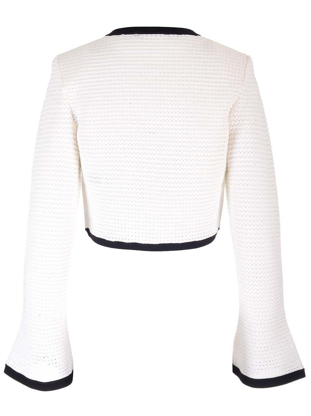 Al Duca D'Aosta Self-portrait Cardigan bianco all'uncinetto Italia