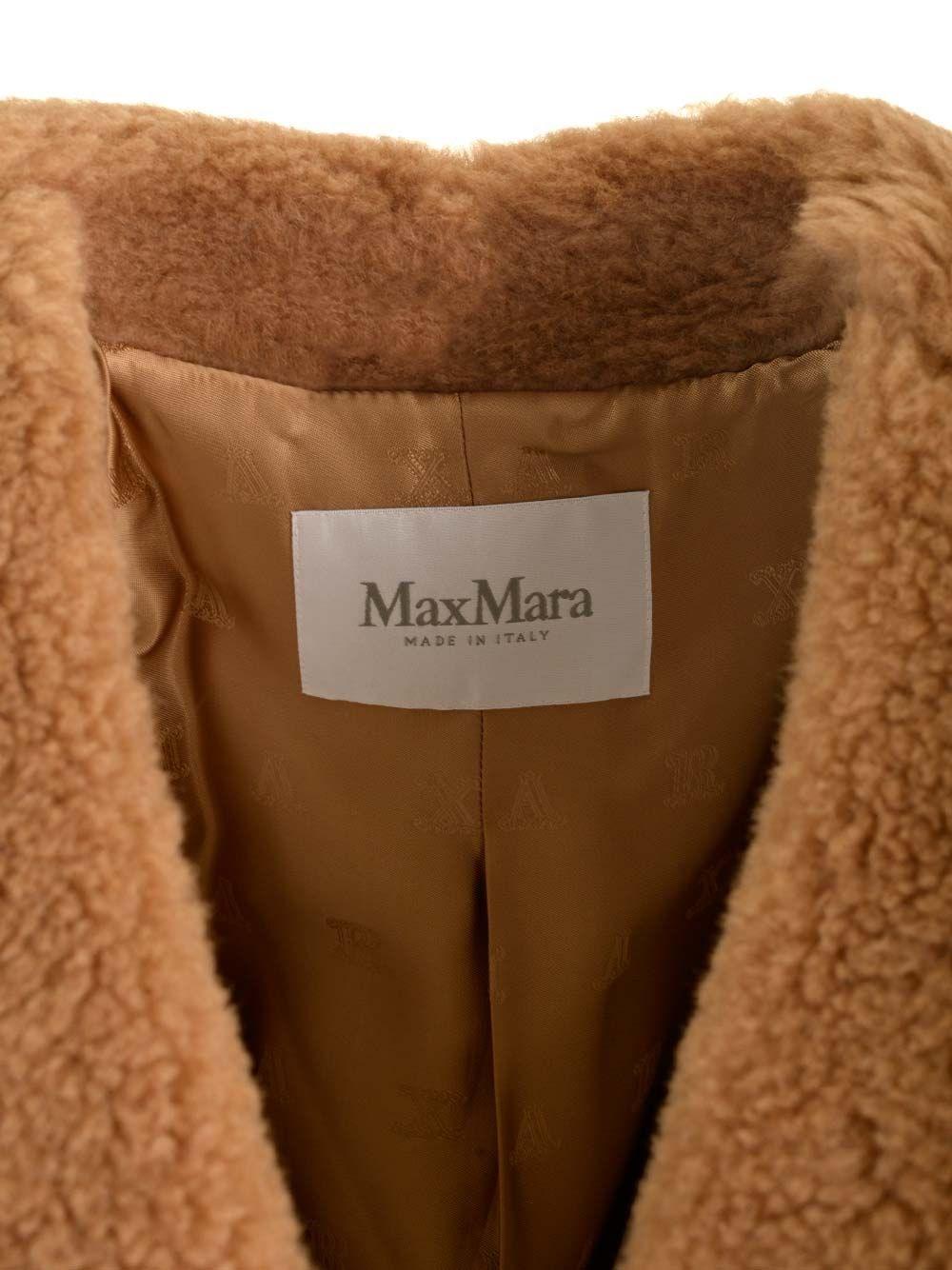 Al Duca D'Aosta Max Mara LOOK 24 - GARDONE TEDDY BIKER SILK CAMEL Spedizione Gratuita