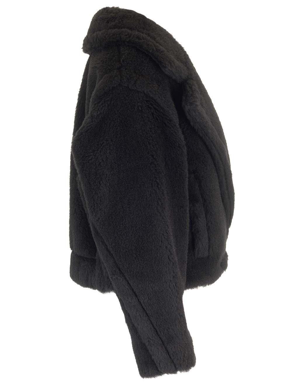 Al Duca D'Aosta Max Mara Giubbotto crop in tessuto Teddy Qualità Garantita