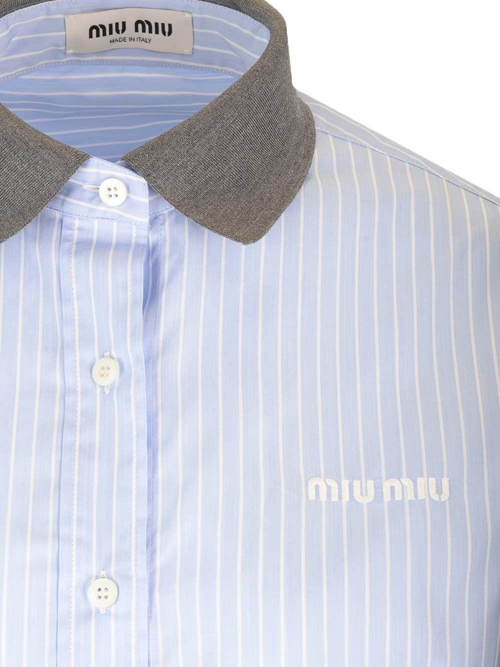 Al Duca D'Aosta Miu Miu Camicia in cotone a righe Qualità