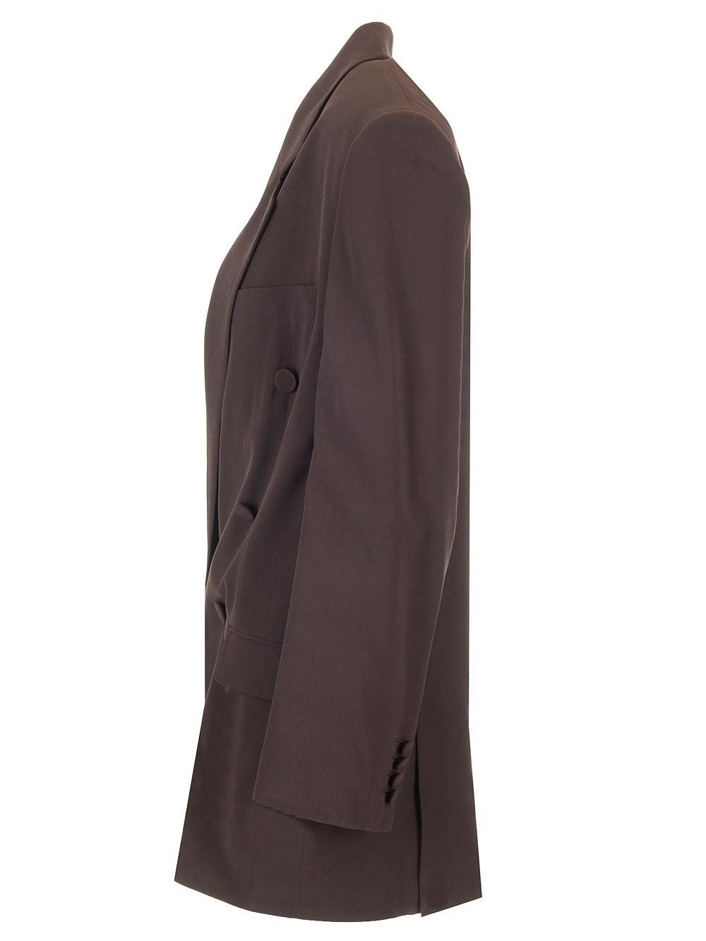 Al Duca D'Aosta Saint Laurent Blazer doppiopetto in seta Acquista Ora