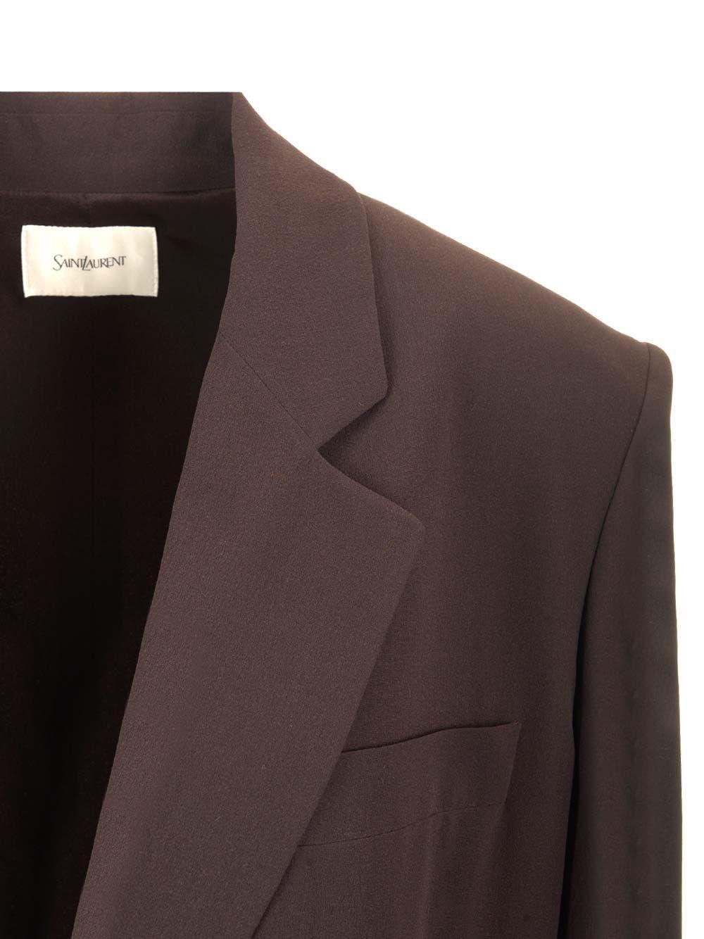 Al Duca D'Aosta Saint Laurent Blazer doppiopetto in seta Acquista Ora