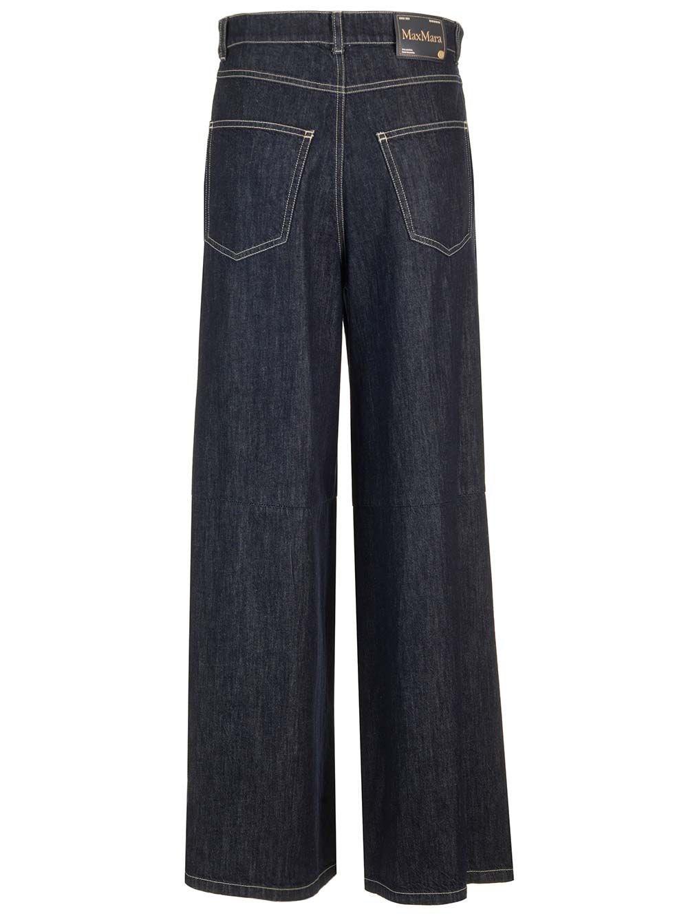 Al Duca D'Aosta 's Max Mara Pantalone "Priamo" wide leg in denim Lightning offer