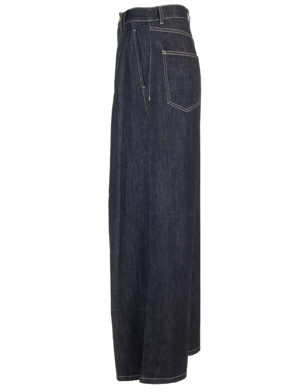 Al Duca D'Aosta 's Max Mara Pantalone "Priamo" wide leg in denim Lightning offer