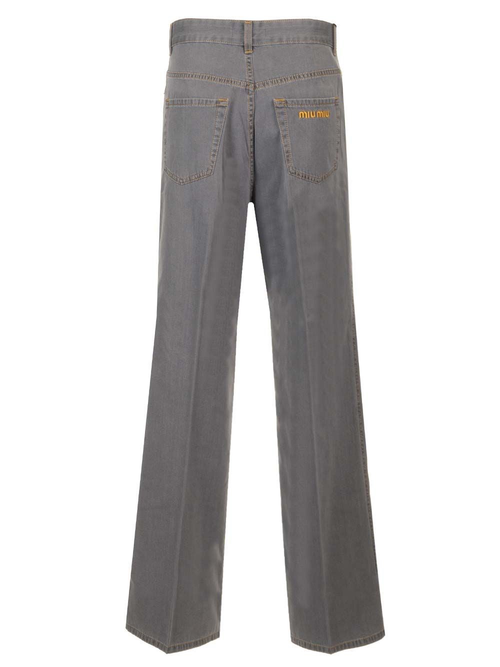 Al Duca D'Aosta Miu Miu Pantaloni in denim chambray Nuovi prodotti