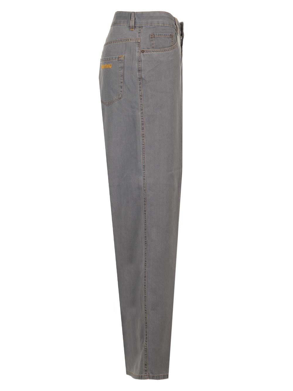 Al Duca D'Aosta Miu Miu Pantaloni in denim chambray Nuovi prodotti