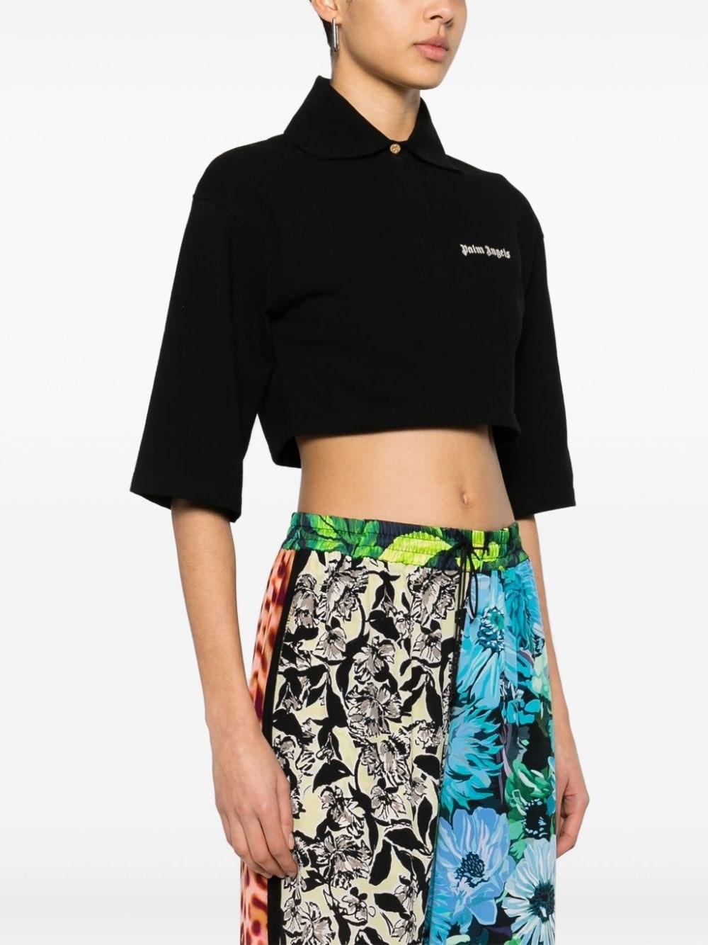 Al Duca D'Aosta Palm Angels Polo cropped in cotone Flash Sale
