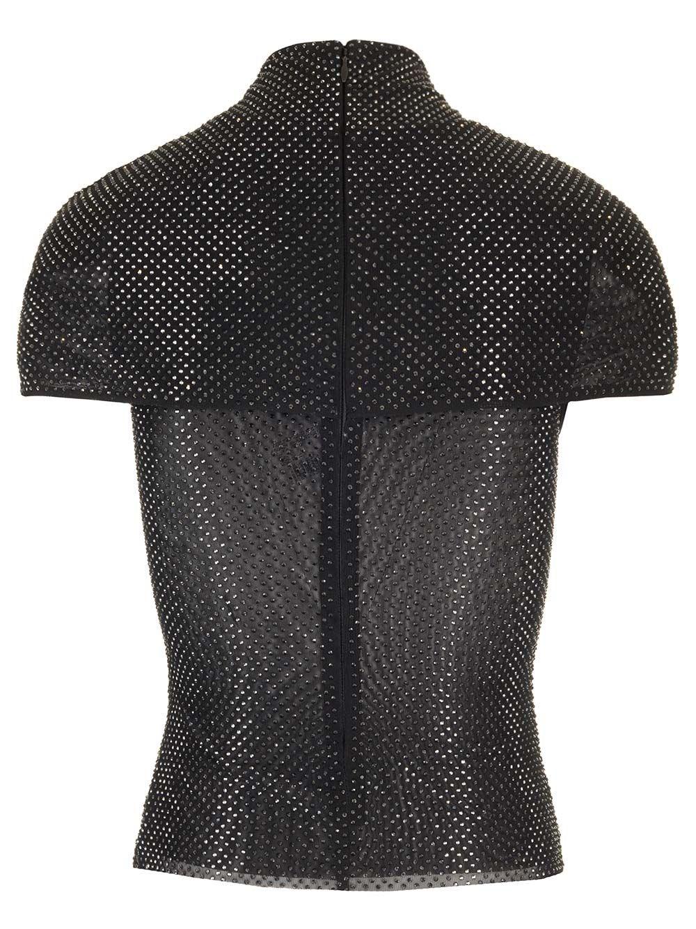 Al Duca D'Aosta Self-portrait Top in mesh Shopping online
