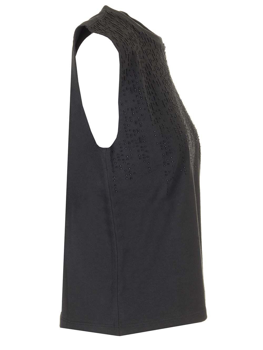 Al Duca D'Aosta Golden Goose Top in cotone con perline Offerta esclusiva