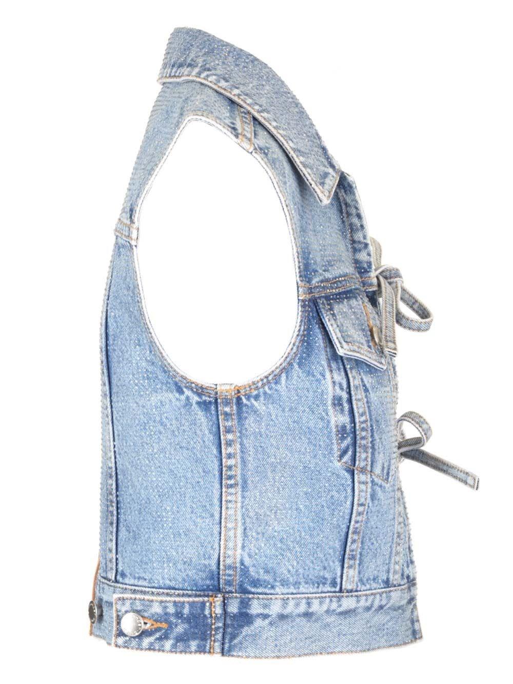 Al Duca D'Aosta Alexander Wang Gilet in jeans chiaro Vendite stagionali