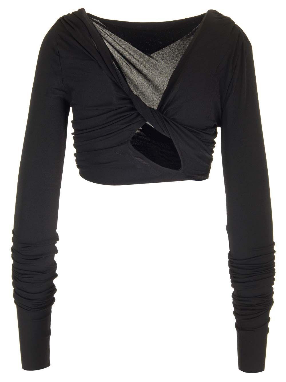 Al Duca D'Aosta Rick Owens Crop top "Jade" Offerte giornaliere