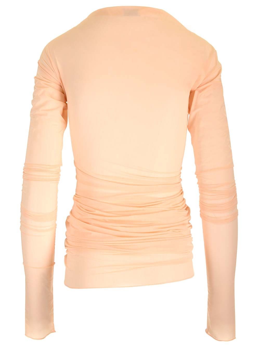 Al Duca D'Aosta Dries Van Noten Top in jersey semi trasparente Ritorno libero