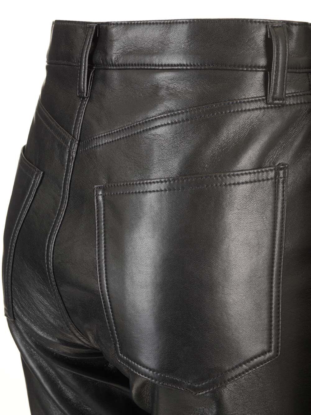Al Duca D'Aosta Agolde Pantaloni in pelle "90's pinch Waist long" Sostegno trimestrale