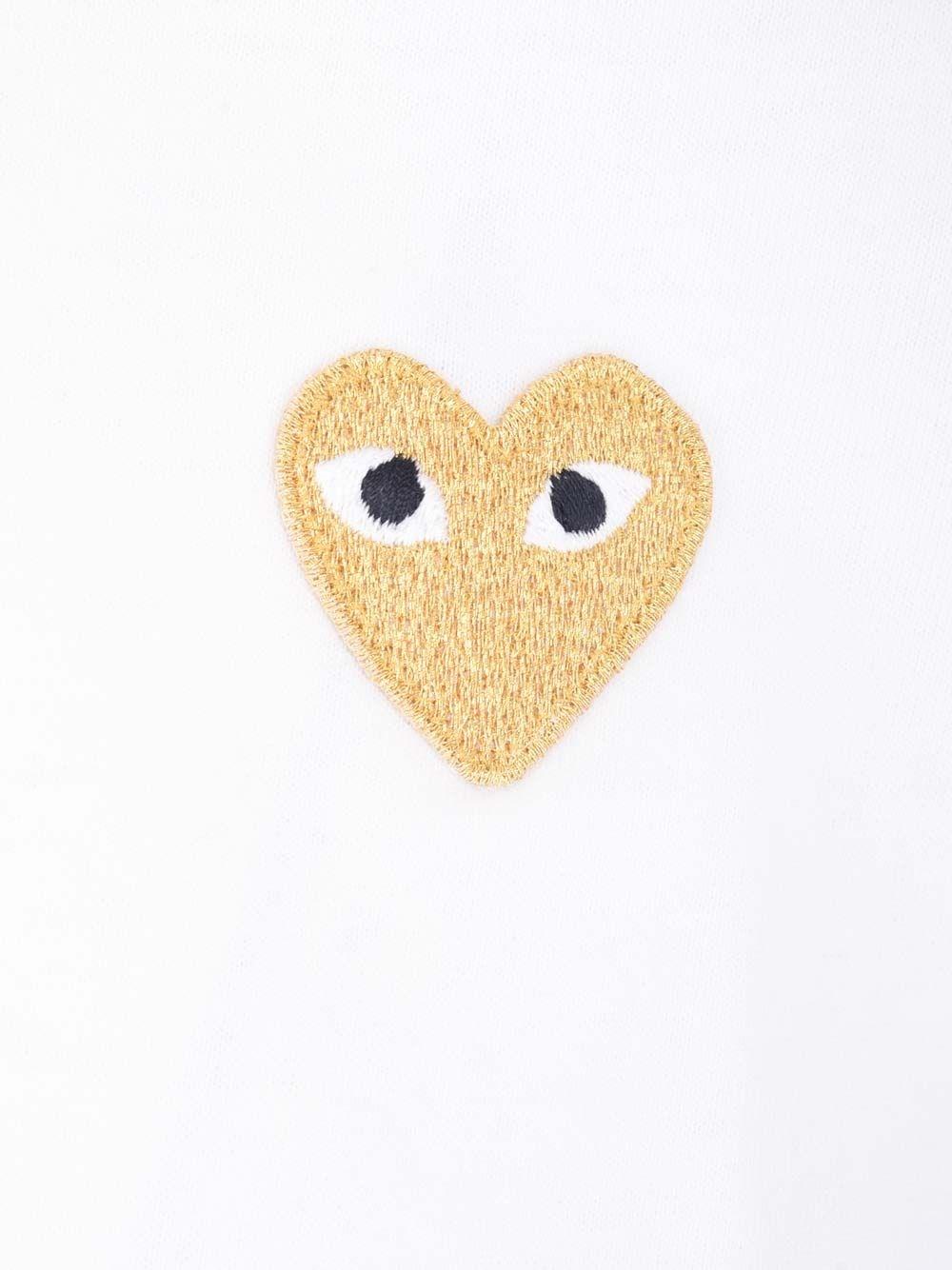 Al Duca D'Aosta Comme Des Garcons Play T-shirt gold heart Nuova