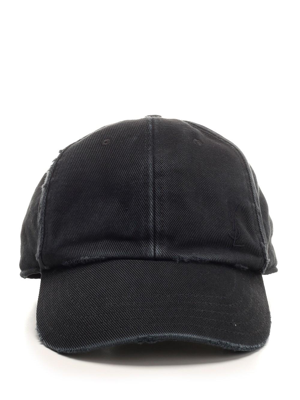 Al Duca D'Aosta Saint Laurent Cappellino "Cassandre" in denim slavato