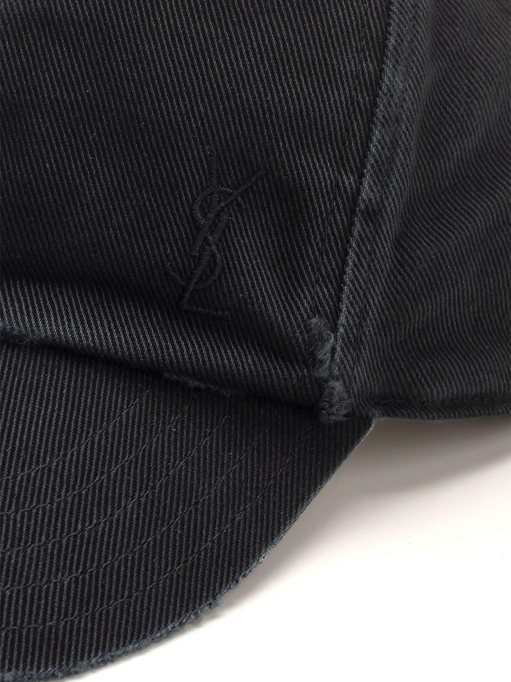 Al Duca D'Aosta Saint Laurent Cappellino "Cassandre" in denim slavato Smaltimento dello stoccaggio