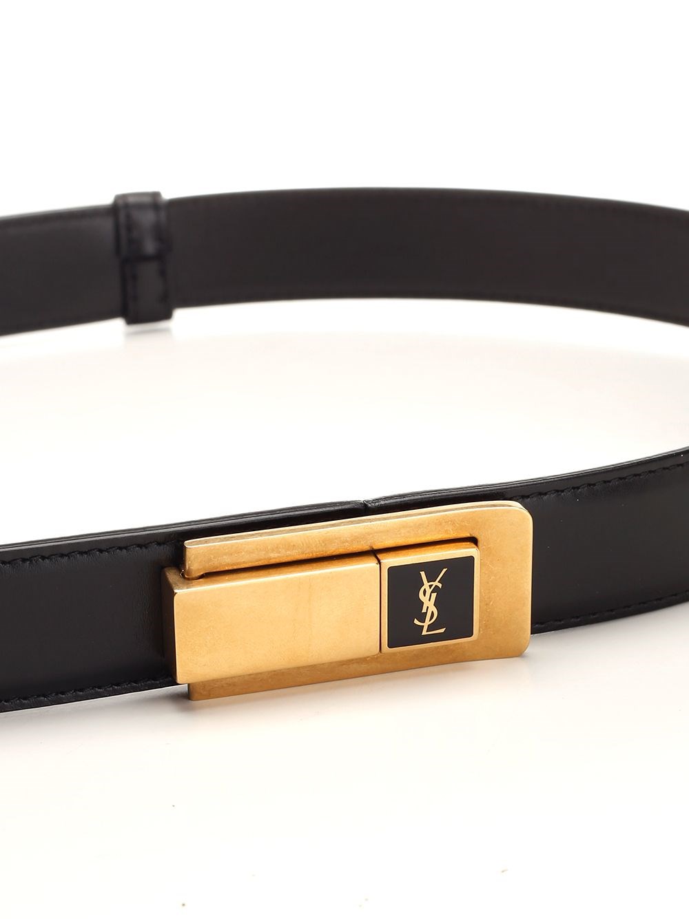 Al Duca D'Aosta Saint Laurent Cintura con fibbia Charniere in pelle liscia Latest fashion