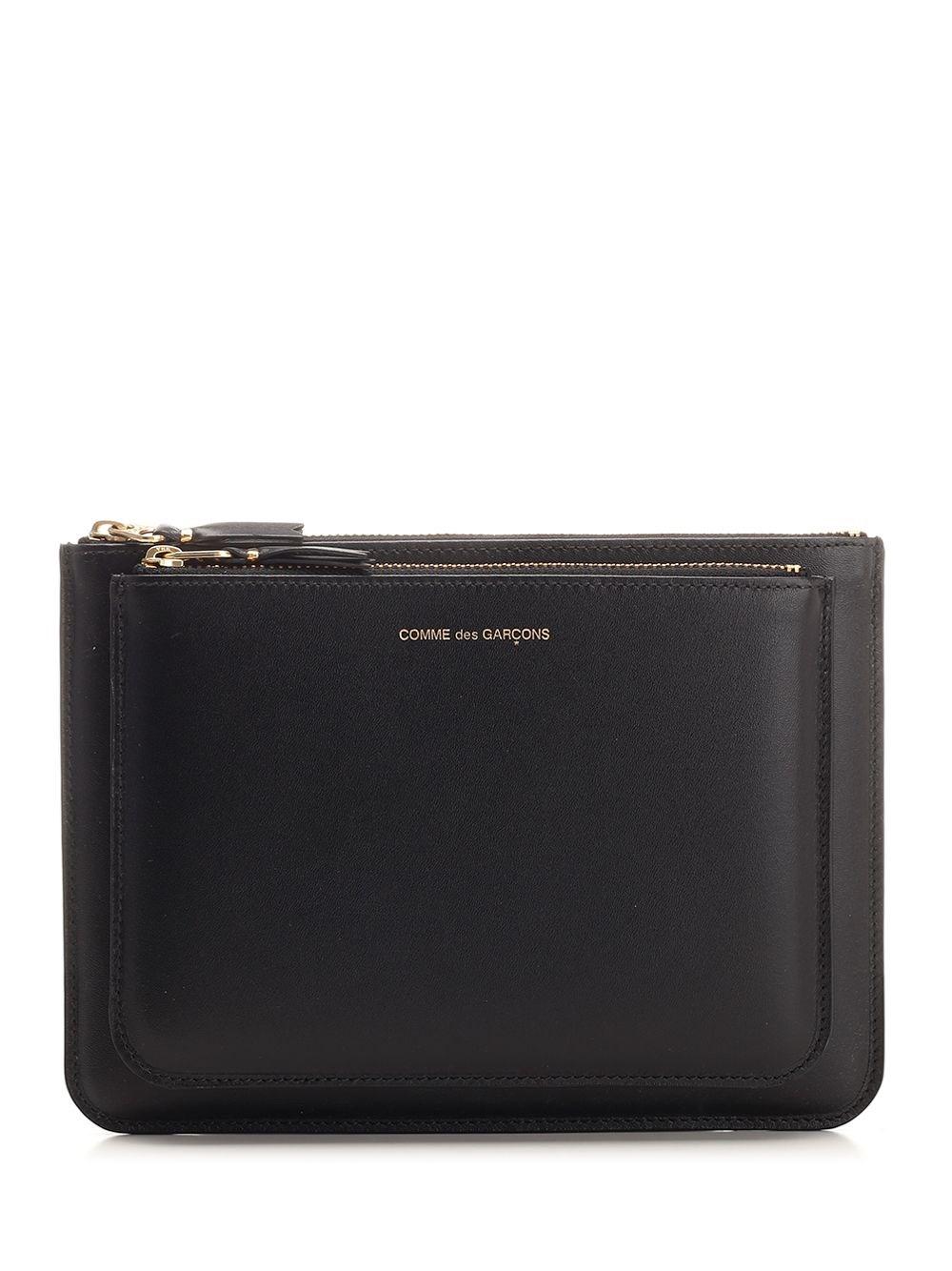 Al Duca D'Aosta Comme Des Garcons Wallet Pouch doppia in pelle
